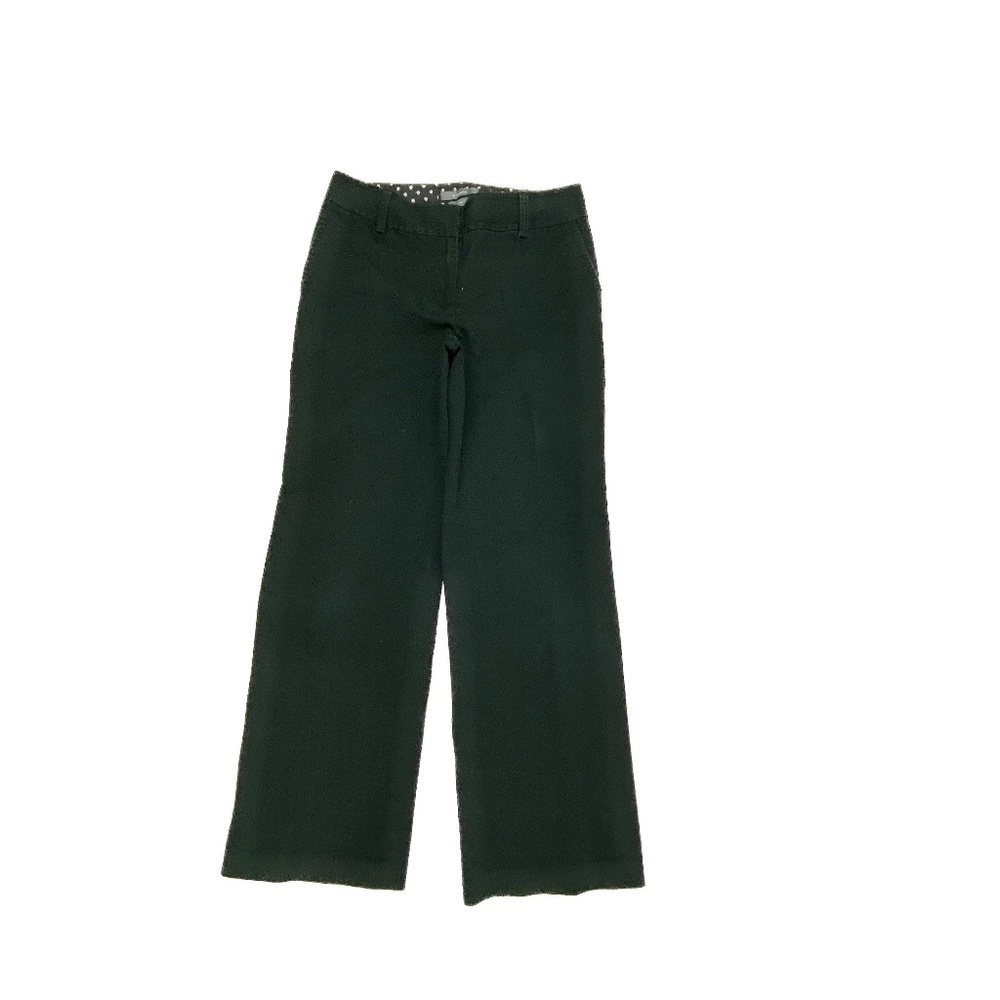 Liz Claiborne Sloane Chino‎ Pants Women 4 Black Wide Leg Corduroy Knit